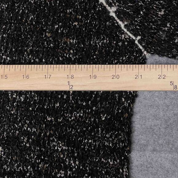 Curio Embroidered Cardigan Sweater Size L Black Acrylic Wool Blend Whimsygoth - Picture 6 of 7